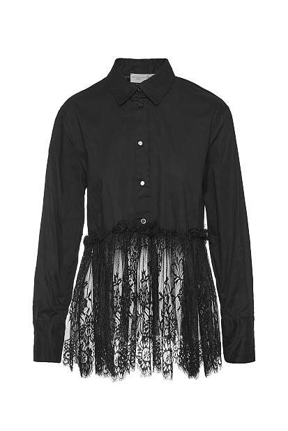 Πουκάμισο με συνδυασμό δαντέλας