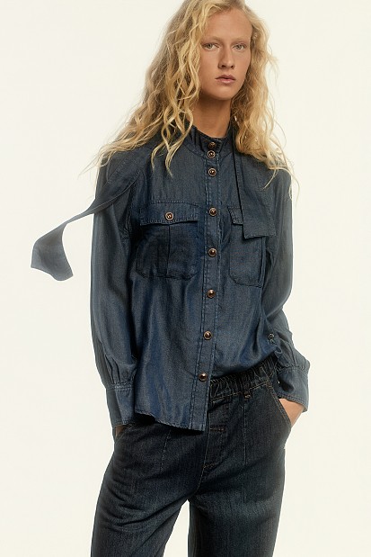 Denim look shirt
