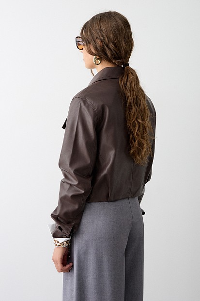 Κοντό τζάκετ δερματίνη