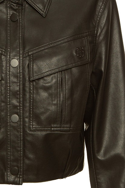 Κοντό τζάκετ δερματίνη