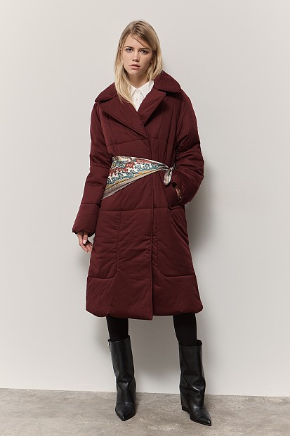 Μακρύ μπουφάν με γιακά