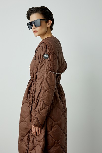 Μακρύ αδιάβροχο puffer μπουφάν