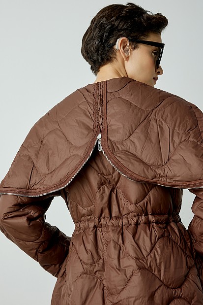 Μακρύ αδιάβροχο puffer μπουφάν