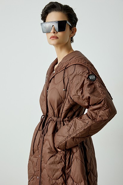 Μακρύ αδιάβροχο puffer μπουφάν