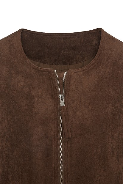 Bomber τζάκετ με όψη suede