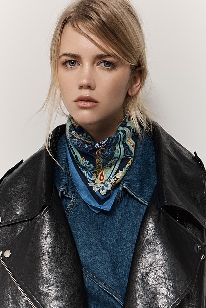 Leatherlook oversized jacket