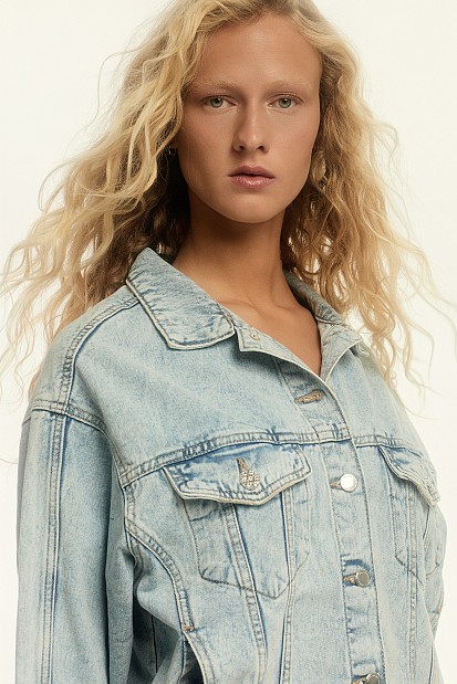 Denim basic jacket