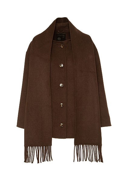 Shorline coat with scarf