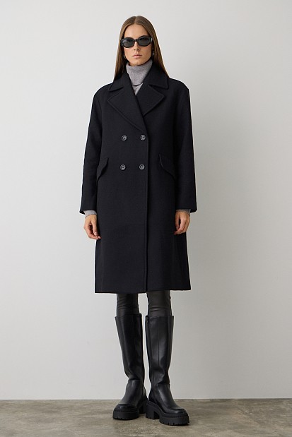 Μακρύ παλτό με τσέπες