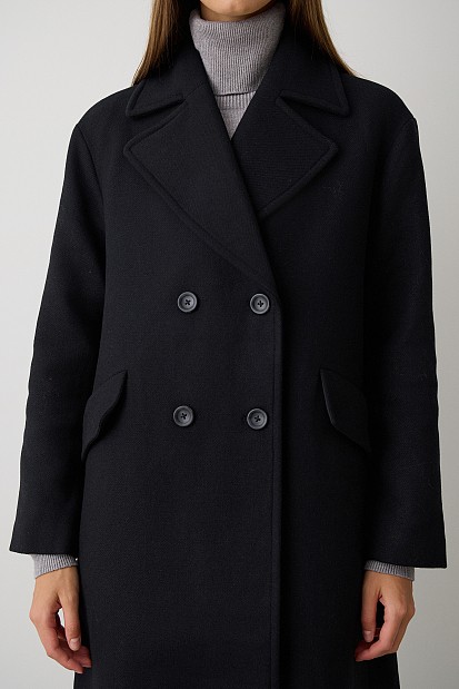 Μακρύ παλτό με τσέπες