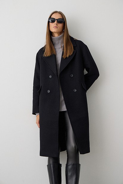 Μακρύ παλτό με τσέπες