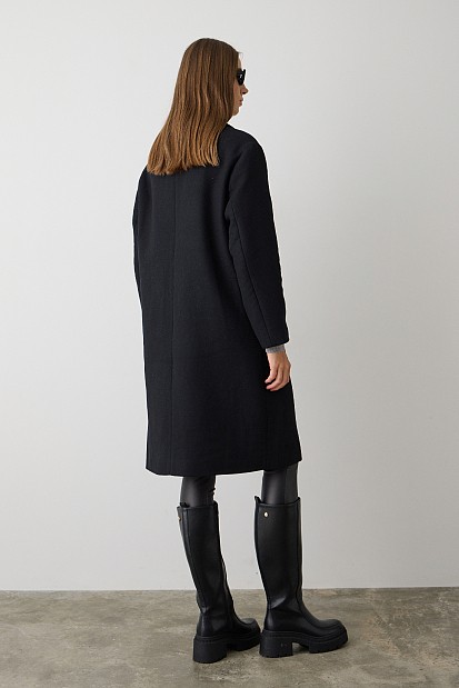 Μακρύ παλτό με τσέπες