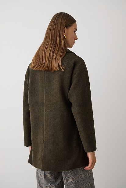 Palton scurt din tricot gros