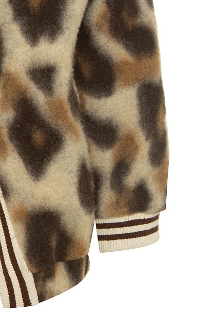 Oversized animamal print bomber jacket