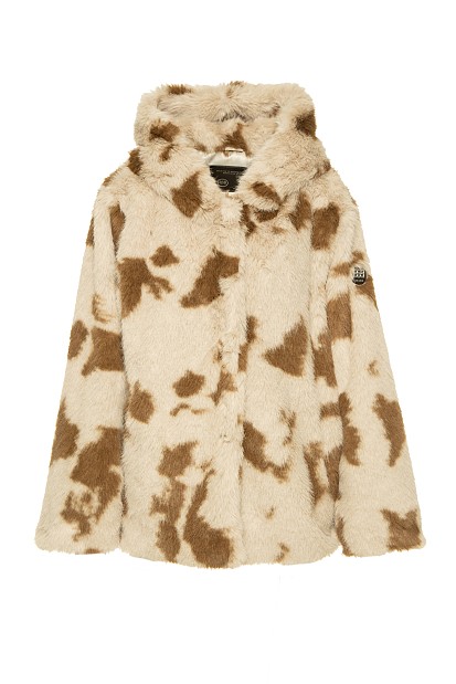 Shortline faux fur with hood