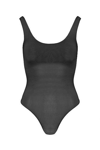 Elasticated sleeveless bodysuit