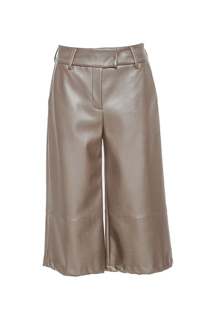 Leather look bermuda