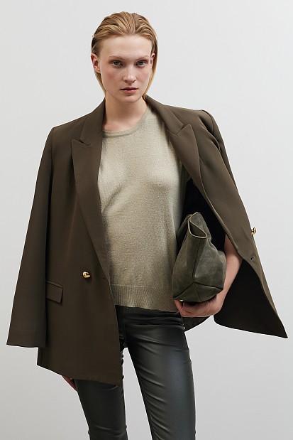 Leather look leggings with pockets