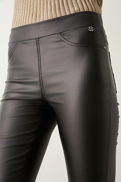 Leather look κολάν με τσέπες