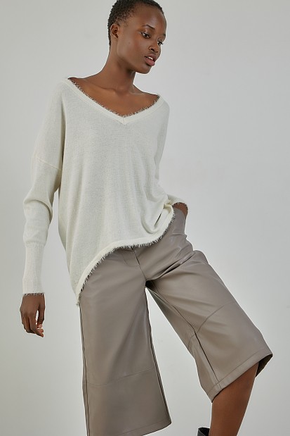 Sweater with V neckline