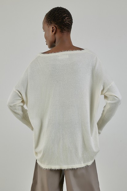 Sweater with V neckline