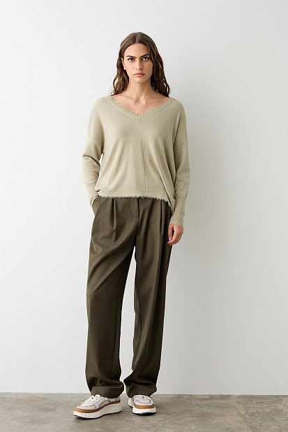 Sweater with V neckline