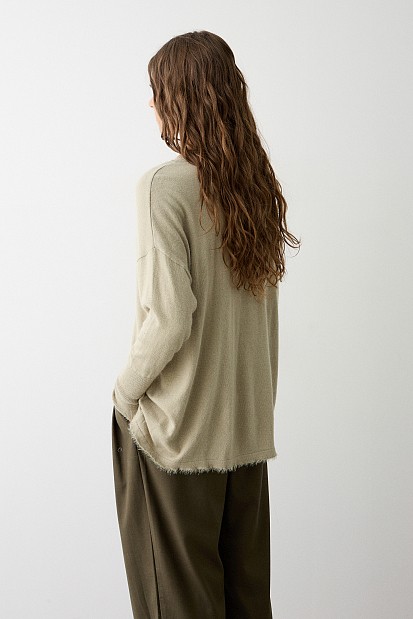 Sweater with V neckline