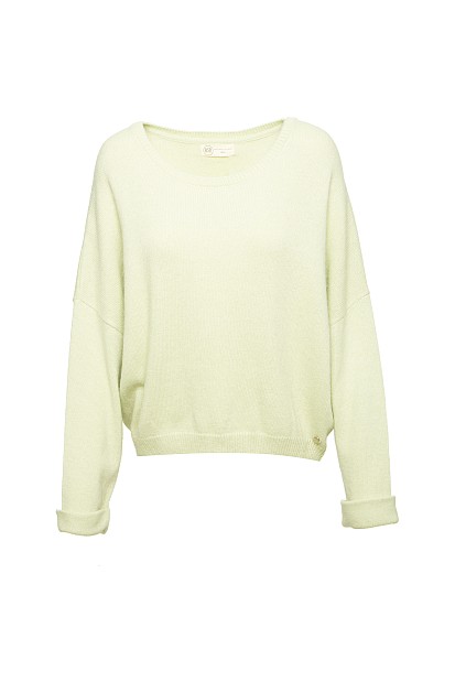 Sweater with reversed sleeves