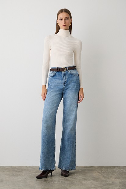 Basic rib turtleneck