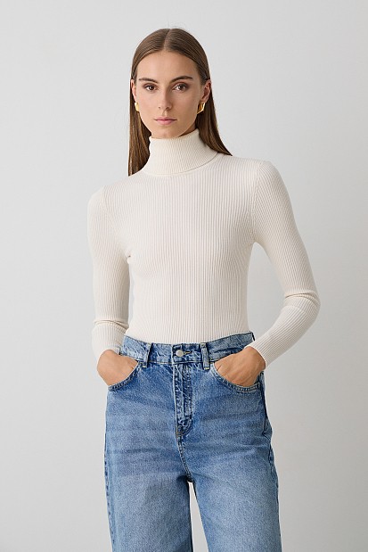 Basic rib turtleneck
