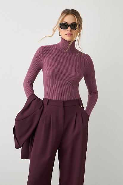 Basic rib turtleneck
