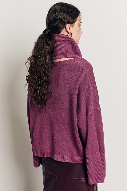 Jumper with detachable turtleneck