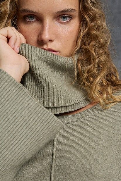 Jumper with detachable turtleneck