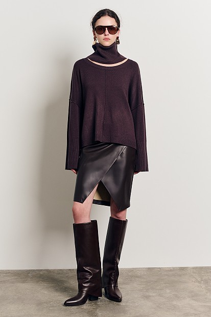 Jumper with detachable turtleneck