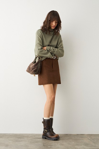 Oversized sweater with turtleneck