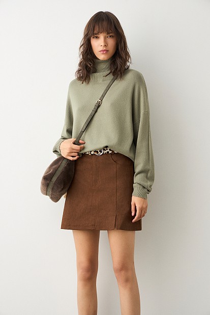 Oversized sweater with turtleneck