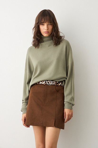 Oversized sweater with turtleneck