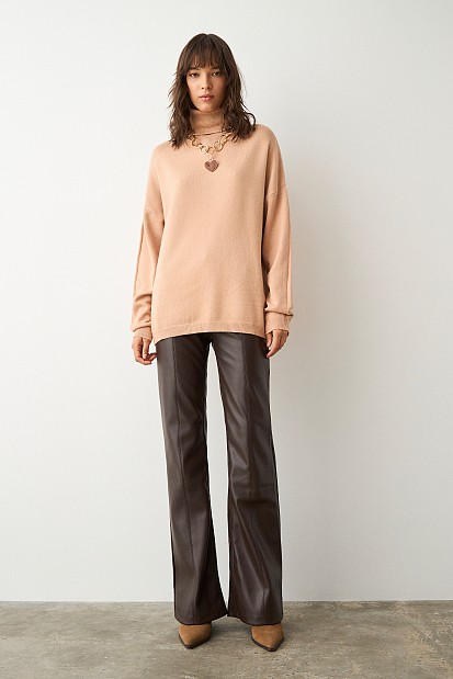 Oversized sweater with turtleneck