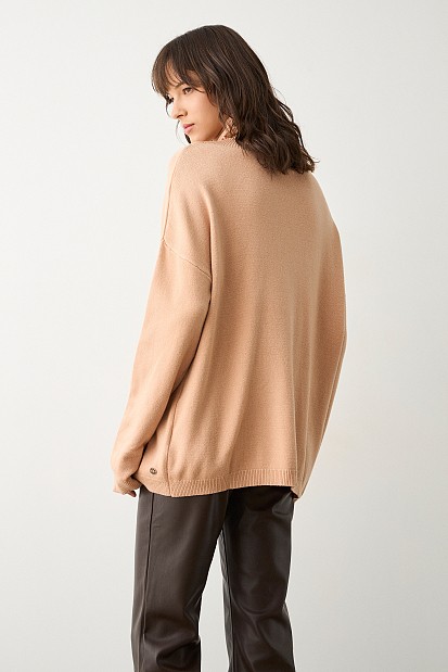 Oversized sweater with turtleneck