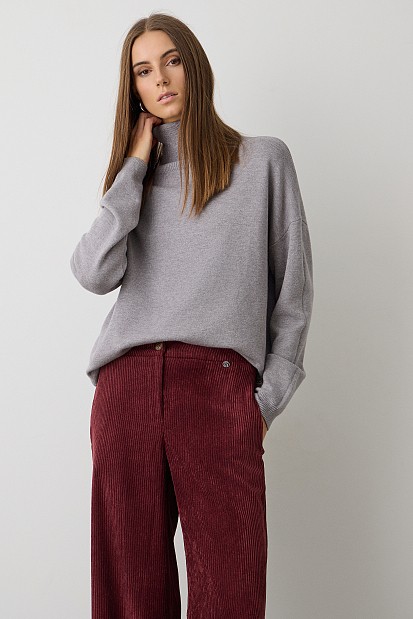 Oversized sweater with turtleneck