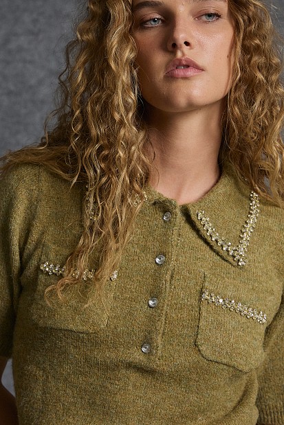 Short sleeve sweater