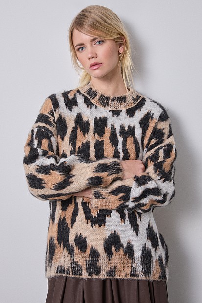 Animal print sweater