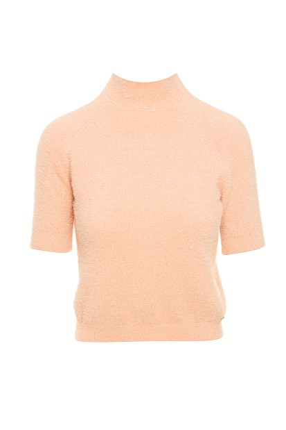 Jersey manga corta cuello alto