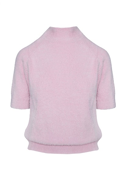 Κοντομάνικο πουλόβερ με ζιβάγκο