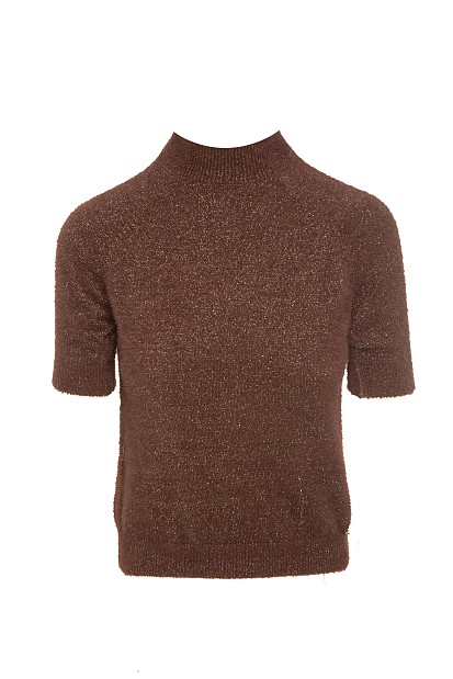 Shortsleeves sweater with turtleneck