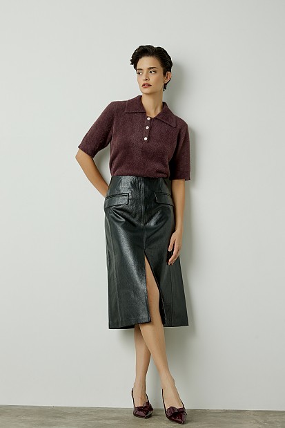 Shortsleeves V-neck sweater