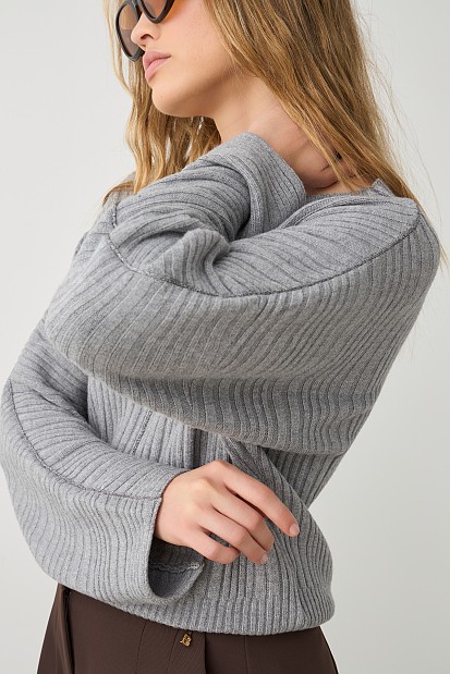 Rib πουλόβερ με λούρεξ