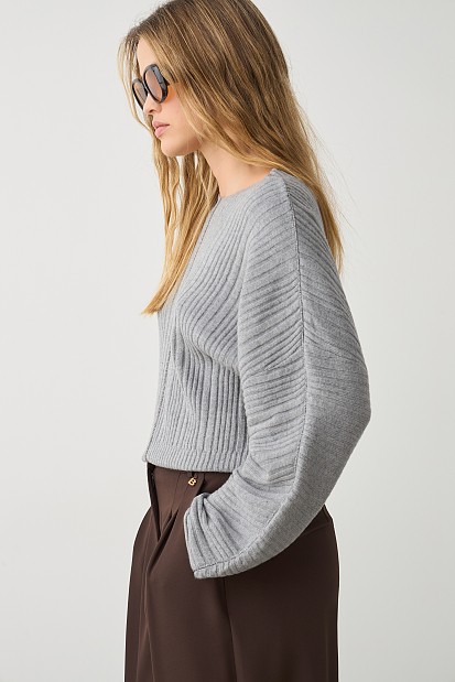 Rib πουλόβερ με λούρεξ