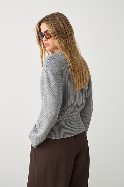 Rib πουλόβερ με λούρεξ