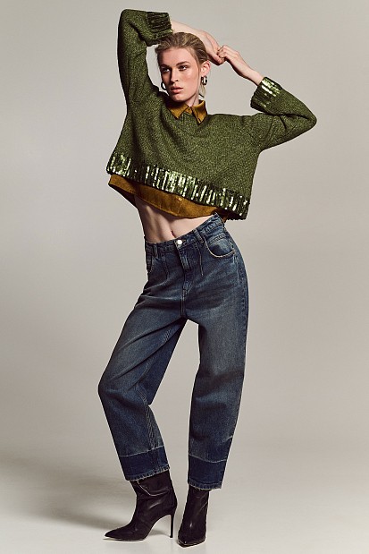 Sweater with sequined detail